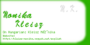 monika kleisz business card